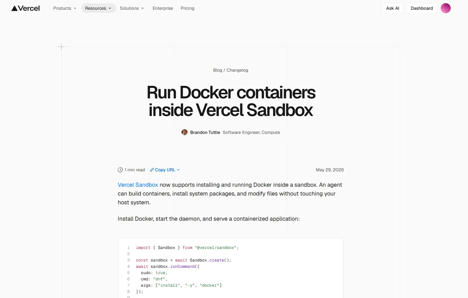 Vercel 跑 Docker 意味着什么？全栈平台的最后一块拼图，拼上了 | Vercel Docker | Vercel Sandbox | 云原生 | Serverless